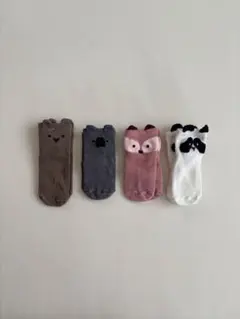 ベビー靴下 4足セット 動物デザイン