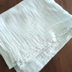 値下げ THROW 上質 オフホワイトリネンストール - メルカリ