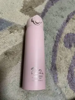 スヌーピー ワンタッチ式ステンレスピンクボトル