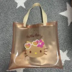 ハローキティ 日焼けバージョン 透明バッグ