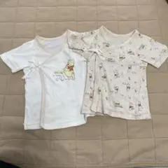 プーさん ベビー肌着 2枚セット 50〜60cm