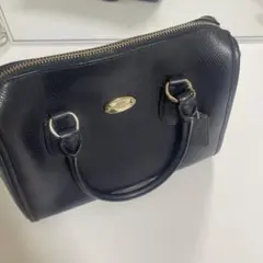 COACH／ミニ ボストンバッグ紺色