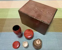茶道具 茶箱 棗 茶巾筒 茶筅筒 振出 香合セット