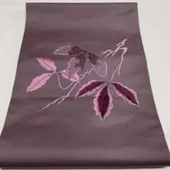 専用b384 正絹　名古屋帯　単衣　刺繍　お太鼓柄　銀糸　着物