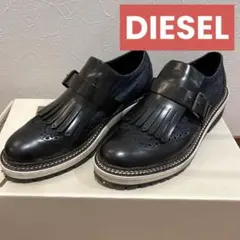 DIESEL：本革 デニム ローファー