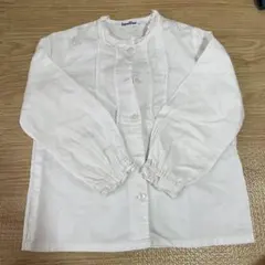 familiar ホワイト長袖シャツ