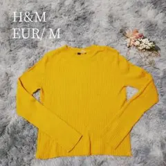 【 H&M 】 エイチアンドエム (EUR/M) リブ編み 長袖 カットソー