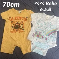 ベビー服 70cm e.a.B エーアーベーBebe ２枚セット 定価2900円