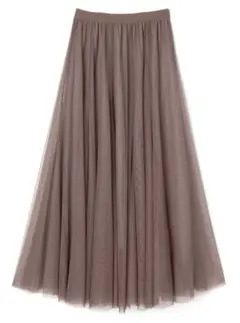 ボリュームロングチュールスカート