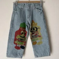 JAMキャラクタープリントヒッコリーパンツ130