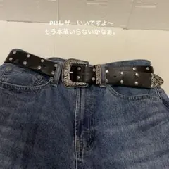 ウエスタンベルト y2k 古着 パンク グランジ 韓国 アメカジ 黒