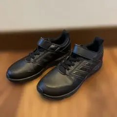 adidas ブラック スニーカー マジックテープ付き 21.5cm