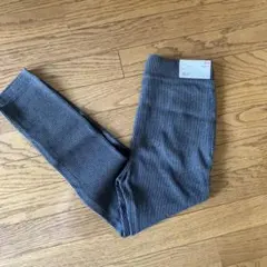 UNIQLO ダークグレー リブレギンスパンツ L