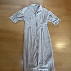 EMODA タックスリーブロングワンピース ベージュ Fサイズ
