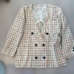 k*u様 NINA RICCI テーラードジャケット チェック柄 サイズ9のサムネイル