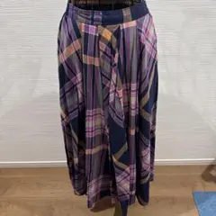 AMERICAN HOLIC チェック柄 フレアスカート ネイビー M
