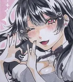 オリジナル手描きイラスト 悪魔ちゃん 女の子 - メルカリ