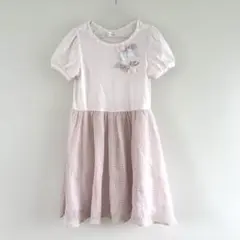 メゾピアノ　140cm 半袖　ワンピース　ピンク