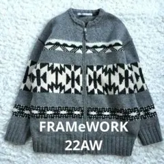 2025年最新】framework フレームワーク ジャガードzipカーディガンの