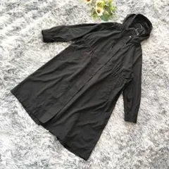 GLOBAL WORK【L】黒 撥水 ナイロン トレンチコート 春アウター