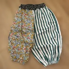 mir.. AIARAIしまむら コラボパッチワークパンツ花柄100