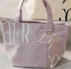 バッグ herlipto DAIRLY LOGO TOTE rose Her lip to - 名古屋 限定 HLT DAIRLY LOGO TOTE roseの通販 by