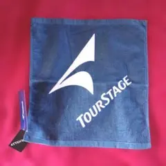 【新品】TOURSTAGE ゴルフ用ハンドタオル ネイビーのサムネイル