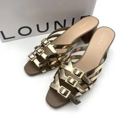 ルーニィ LOUNIE グルカ ミュールサンダル ベージュ ゴールドのサムネイル