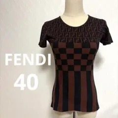 FENDI ズッカ柄 Tシャツ 半袖 ブラウン カットソーのサムネイル