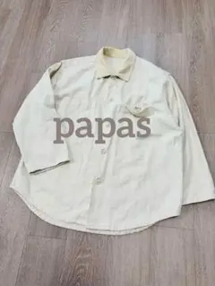 【希少/日本製】Papas パパス カバーオール L アイボリー ヴィンテージのサムネイル
