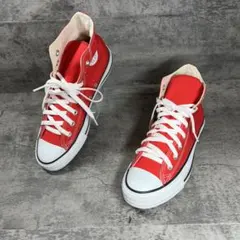 極美品【コンバース】（25.5）ハイカットスニーカー オールスター レッド