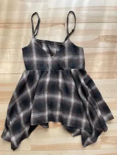 美品/しまむらhelm チェック柄キャミソール　Lサイズ