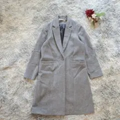 アーバンリサーチ（F）長袖 ロングコート 無地 Vネック シンプル ベーシック