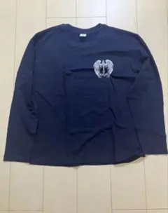 天使の羽と十字架デザイン Tシャツ Lサイズ ネイビーのサムネイル