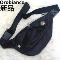新品　Orobianco オロビアンコ ミニボディバック ブラックのサムネイル