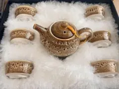 中国　茶器セット 急須 湯呑み 6客