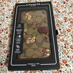 COACH 花柄手帳型ケース iPhone 6.1" Pro (2022)