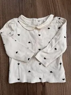 GAP ギャップ 長袖カットソー ハート柄 襟付き 18-24M 90cm
