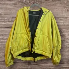 DOUBLE NAME フード付き　ナイロンジャケット　イエロー　グリーン