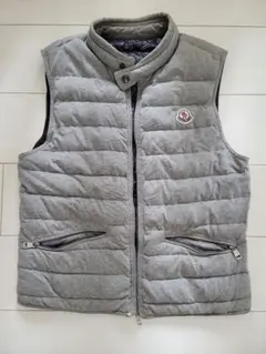 美品✨MONCLER モンクレール ダウンベスト GERARD ワッペン 0 美品☆モンクレール・GERARD ワッペン付 コットン ライトダウンベスト