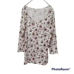 Ray Cassin レイカズン 【F】カットソー 総柄 花柄 プリント 長袖