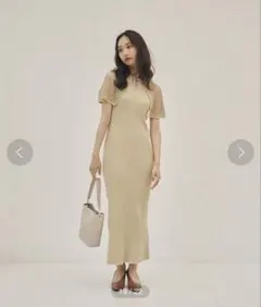 RANDEBOOランデブー* Cape knit dress