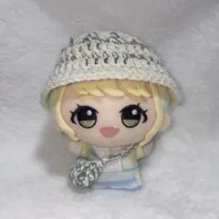 ちびぐるみ ぬい服 10cm バケットハット ポシェット【白×緑】のサムネイル