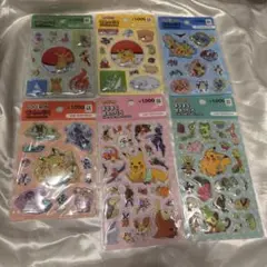 6枚セット　6種　ポケモンシール 韓国限定 ダイソー　正規ライセンス品