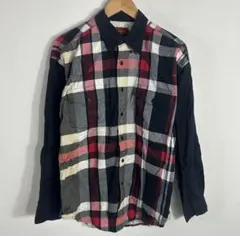 90s vintage Wrangler系 チェックシャツ 黒赤　古着