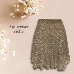 アプワイザーリッシェ♡プリーツスカート ひざ上 ドットフレア シフォン ガーリー