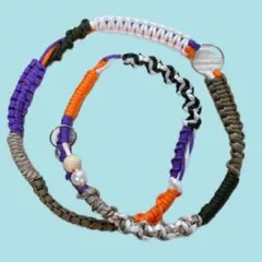 【太め】マルチスマホショルダーストラップ【カーキオレンジ】