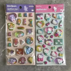 【正規品】ポップデコパーティー ラメきらクリスタルシール キティ ケアベア