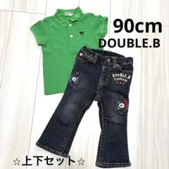 DOUBLE.B ポロシャツとデニムパンツセット 90cm