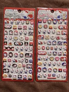 海外限定」ハローキティ シール 2枚セット　ぷくぷく